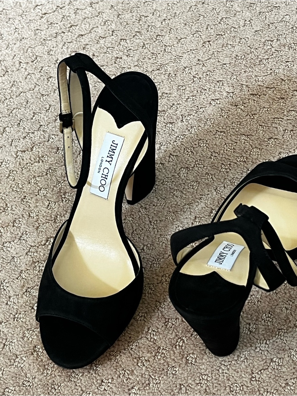 Jimmy Choo Miranda 100 Black Suede Sandals 42 NIB - Picture 5 of 8